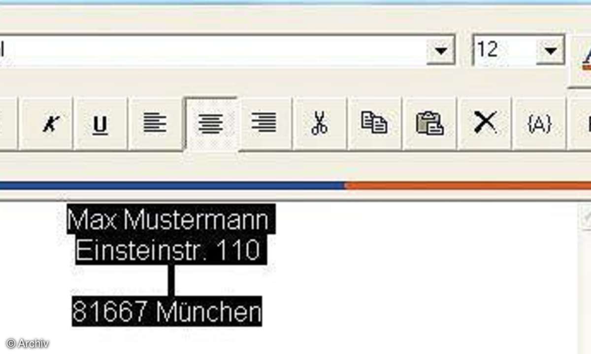 Etiketten in Word