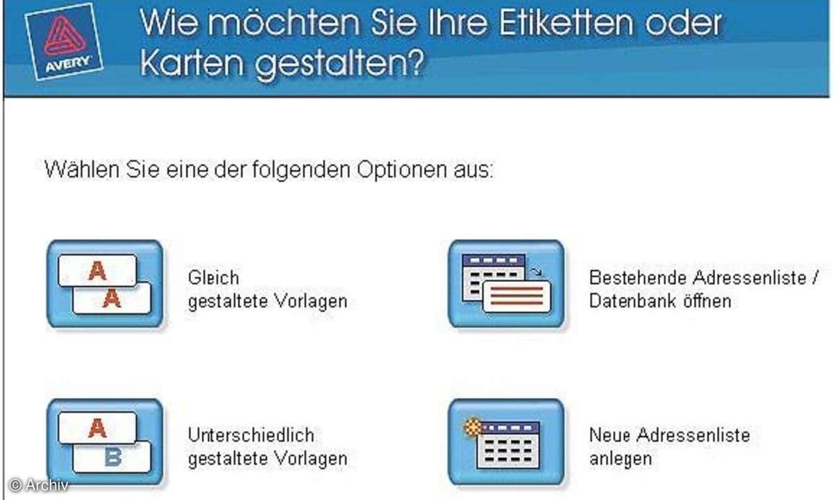 Etiketten in Word