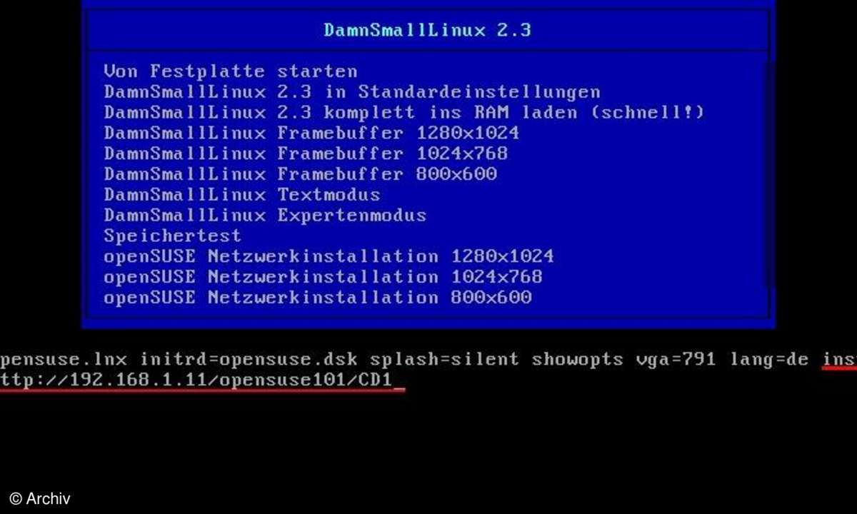 Netwerkinstallation von openSUSE 10.1