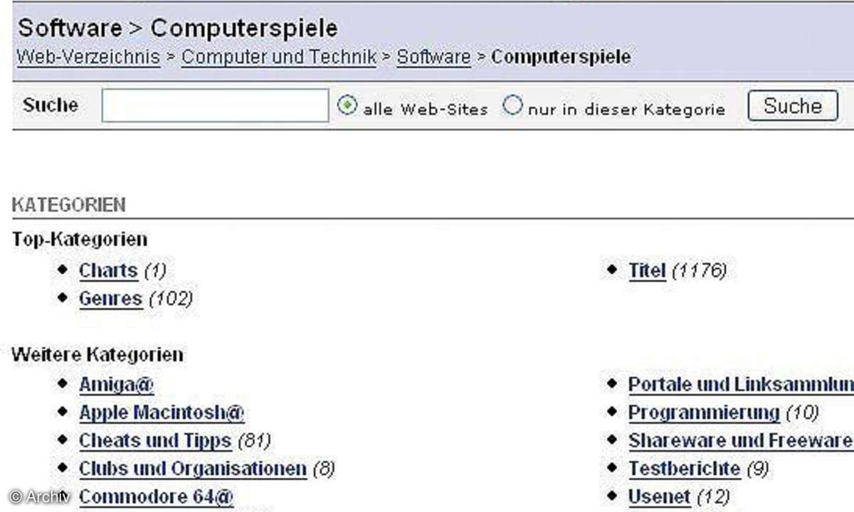 Suchdienste und Suchtipps fürs Netz