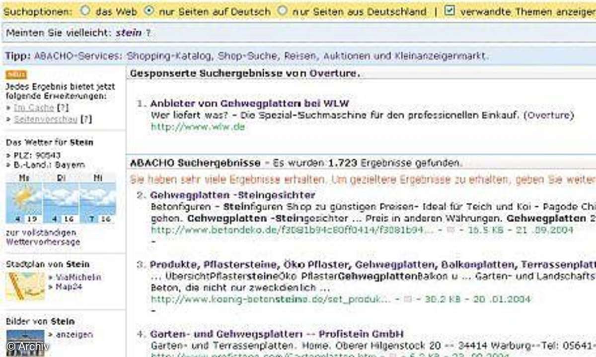 Suchdienste und Suchtipps fürs Netz