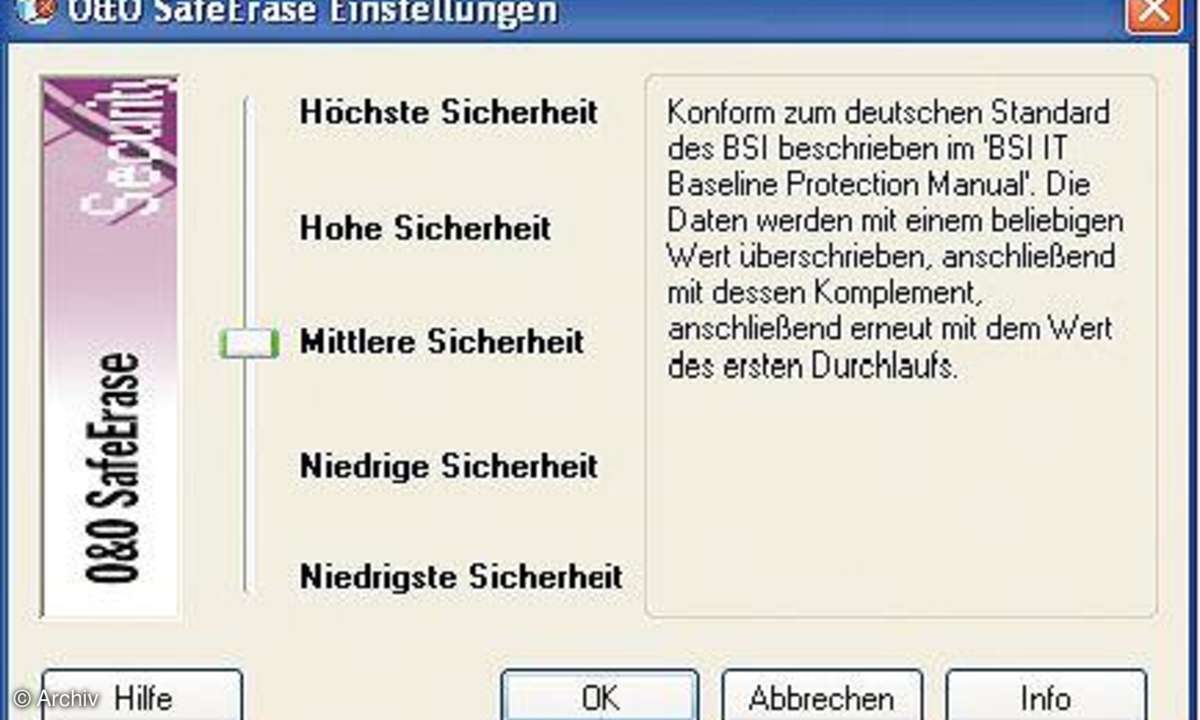 Daten sicher löschen mit O&O SafeErase