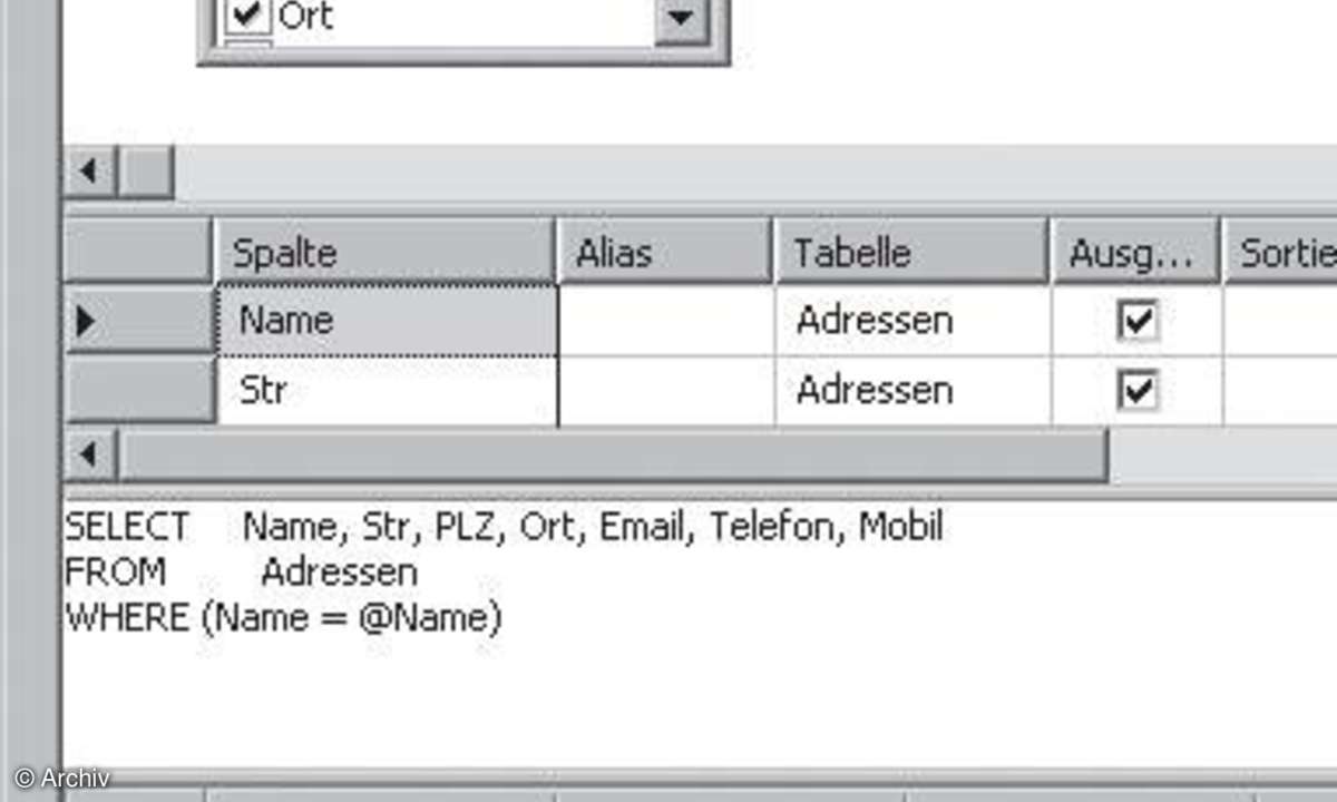 Anwendung mit Datenbankanbindung