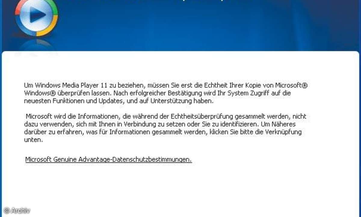 Windows und der Kopierschutz