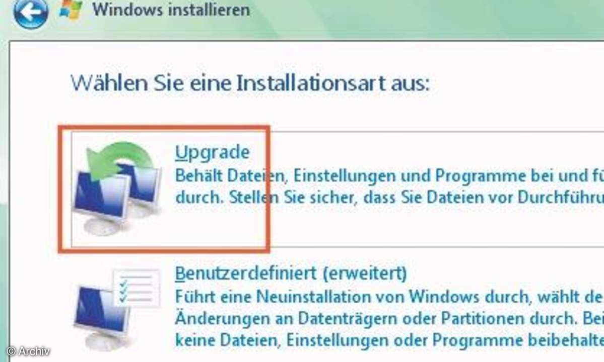 Vista richtig installieren