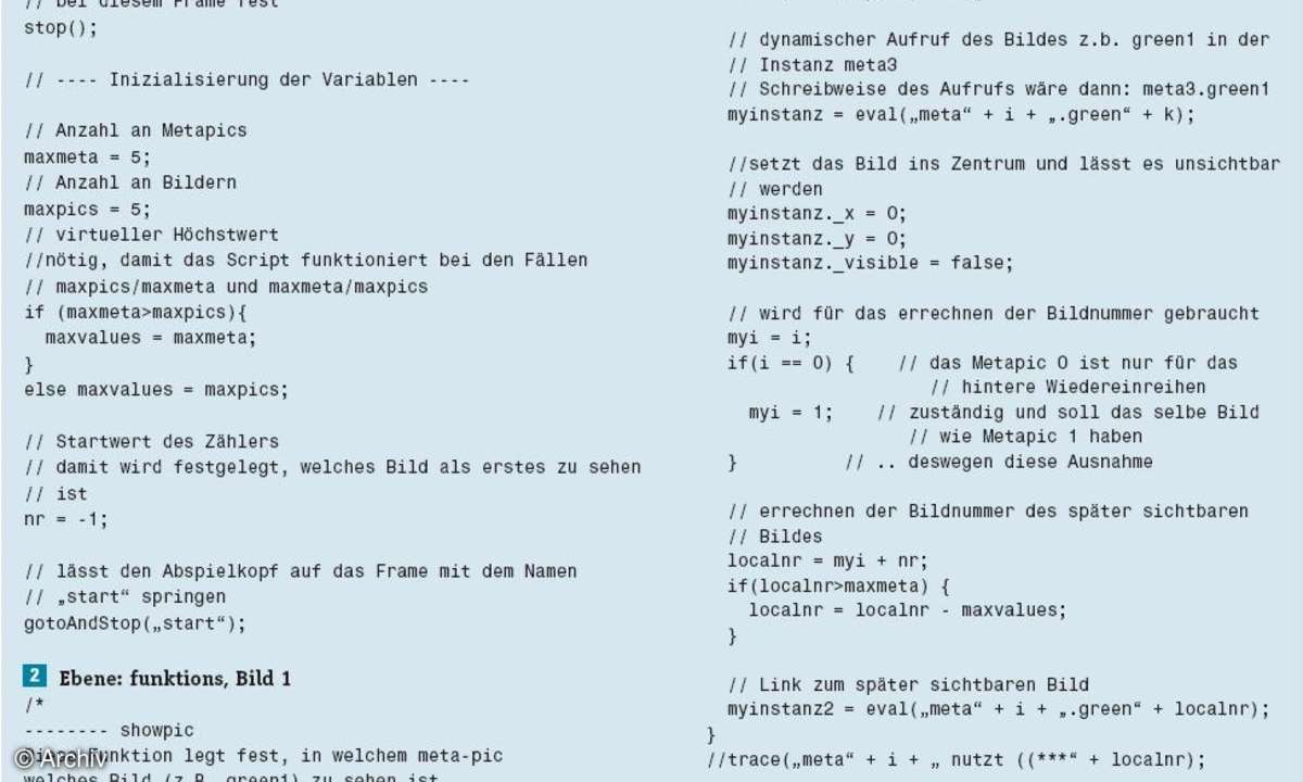 Flash 8: Animierte Bildergalerie