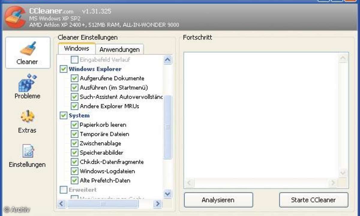 Windows entschlacken