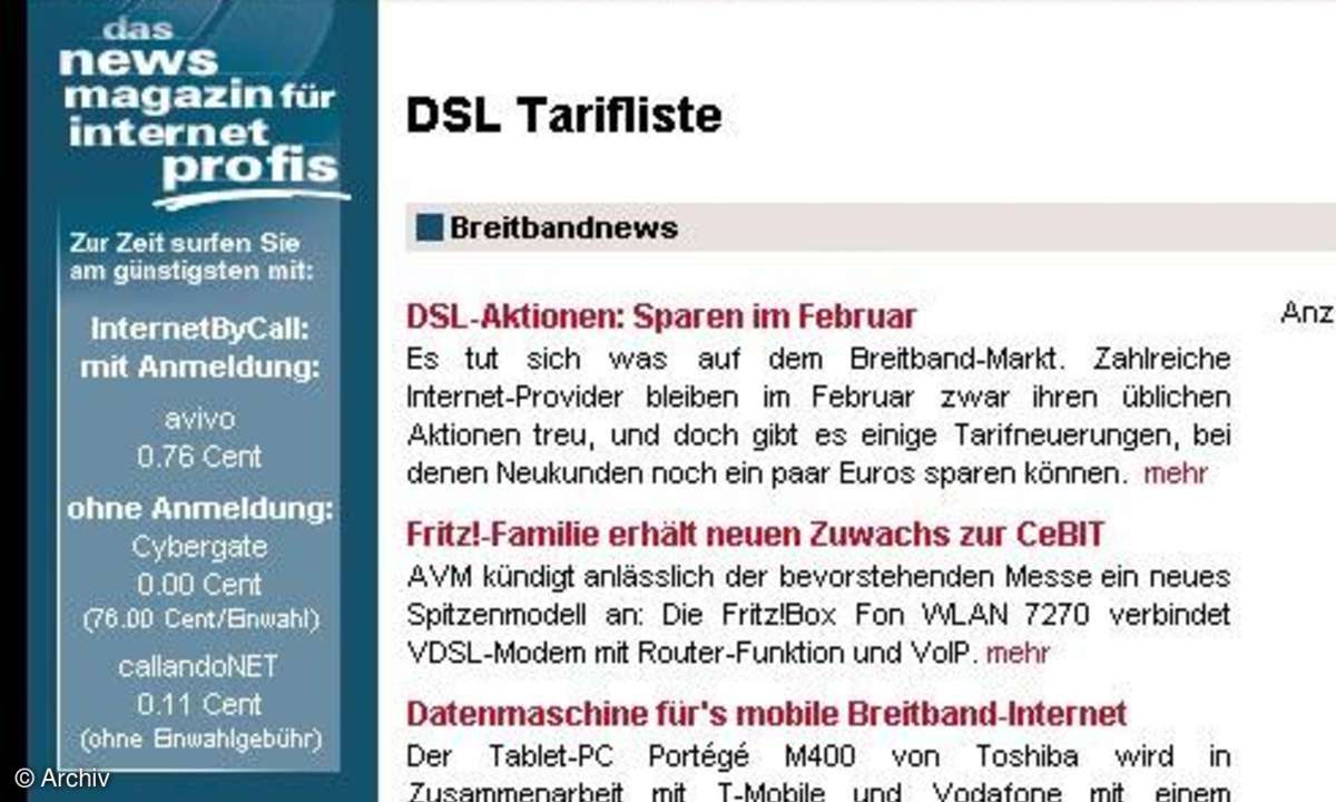 Sparen im Netz