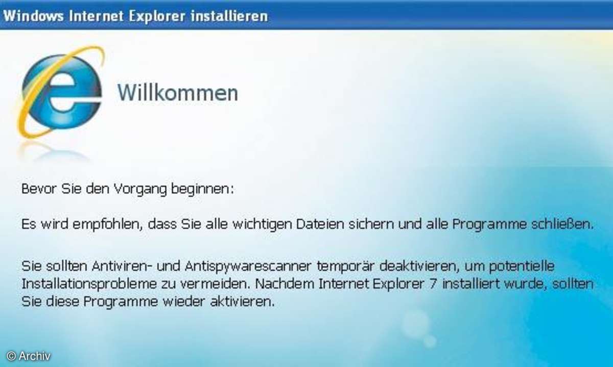 Internet Explorer 7 ausreizen
