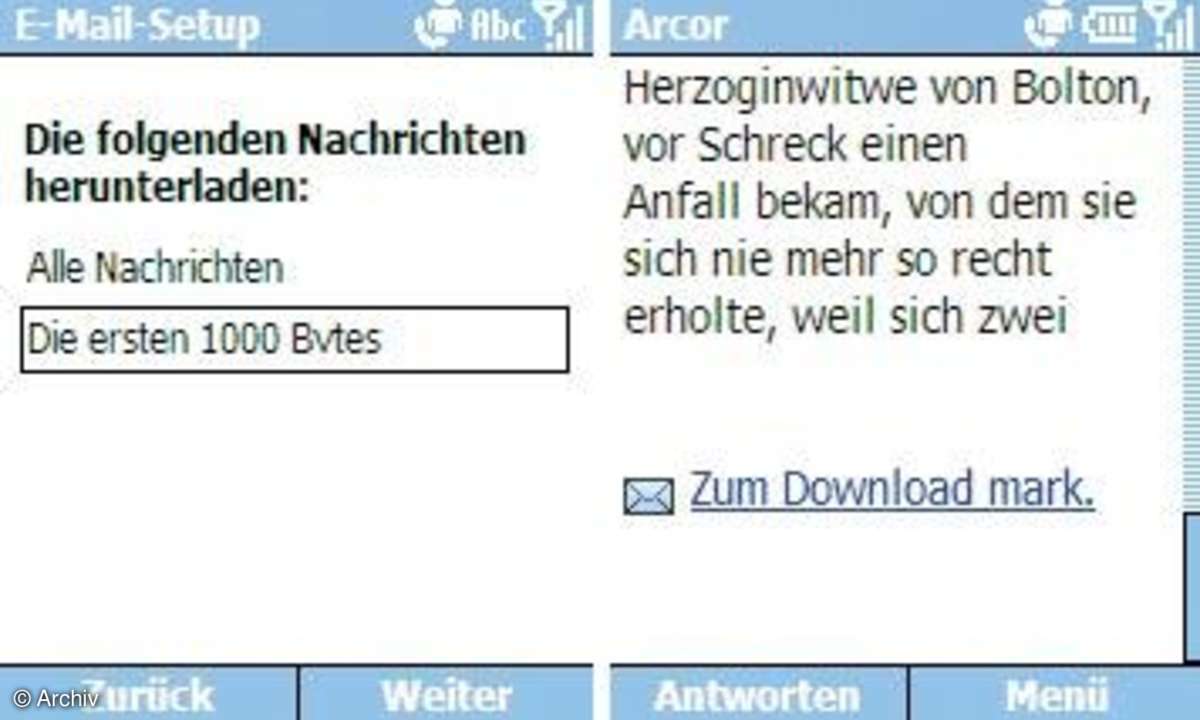 E-Mails auf dem Handy