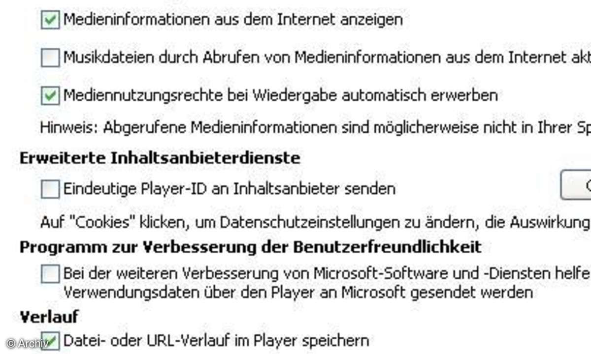 Windows Media Player 11 frisieren