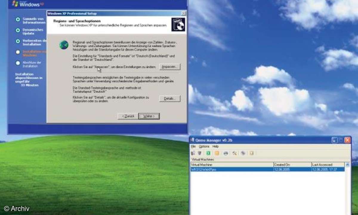 Betriebssystem-Virtualisierung unter Windows