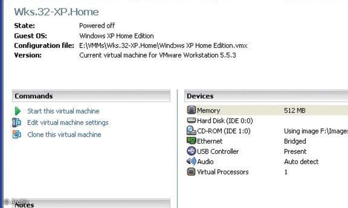 Betriebssystem-Virtualisierung unter Windows