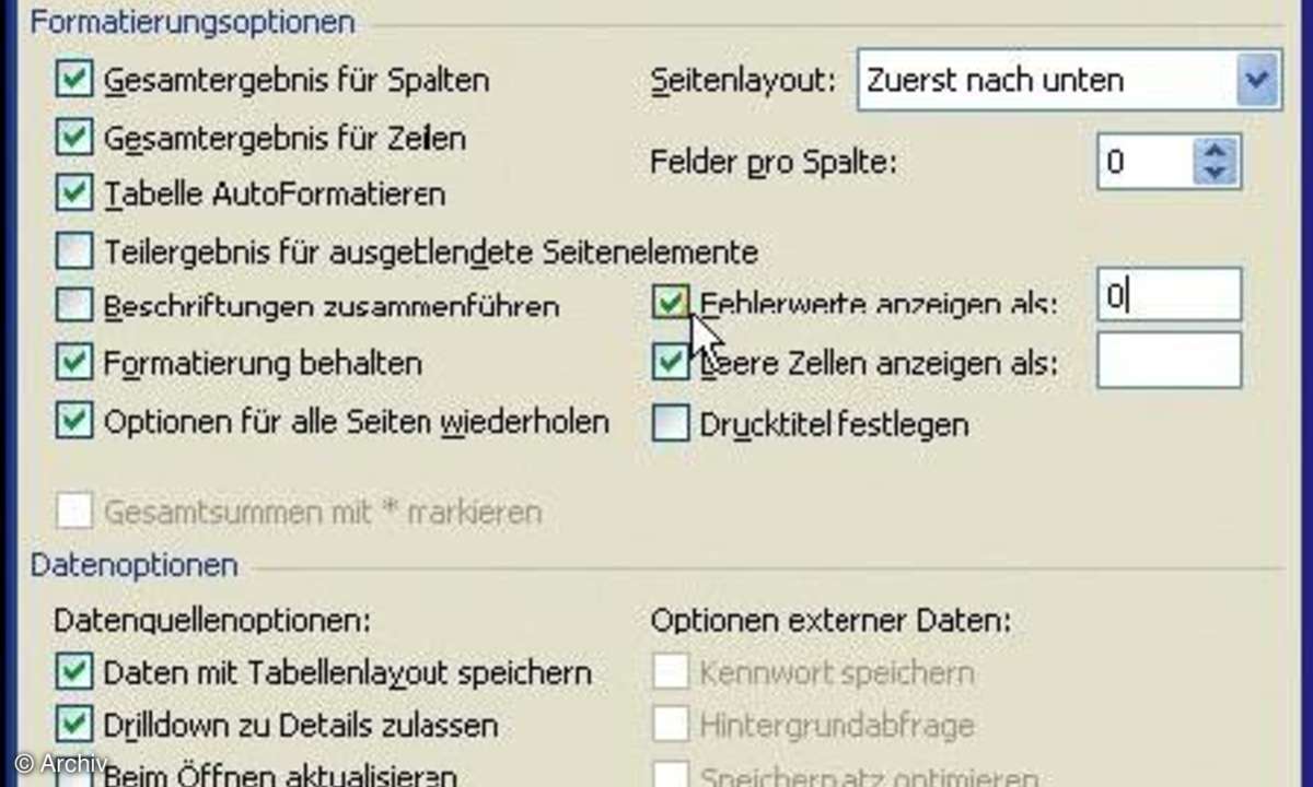 Pivot-Tabellen in Excel
