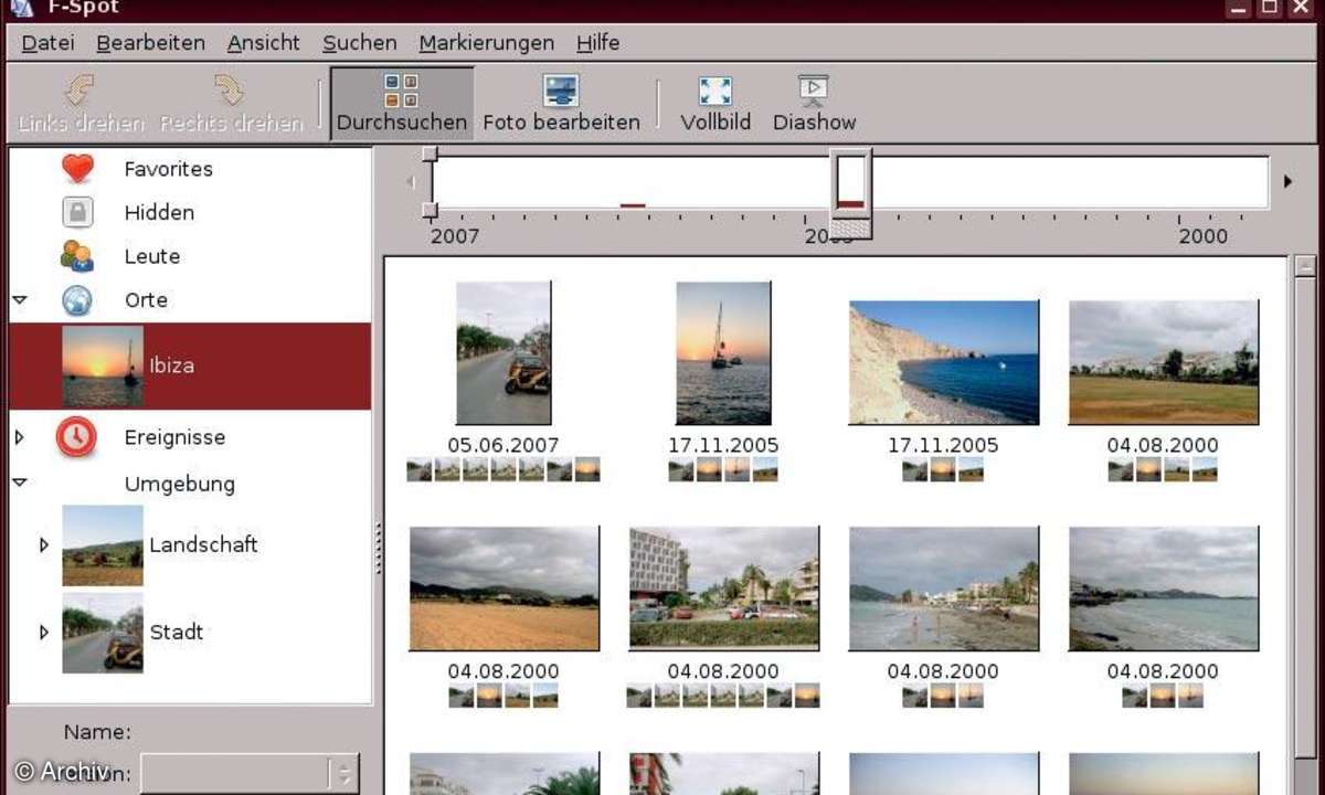 Digitale Fotoschachteln