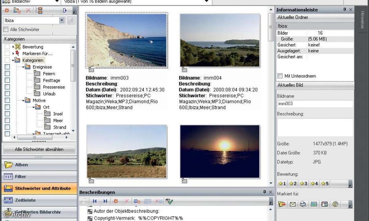 Digitale Fotoschachteln