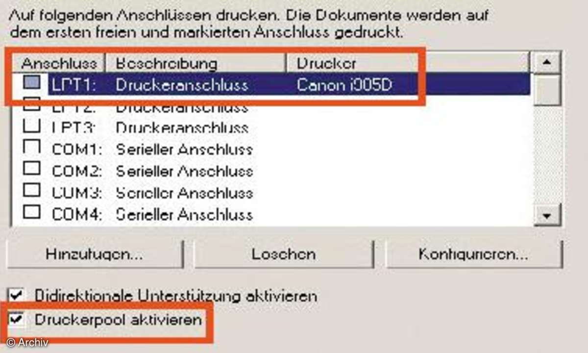 Drucken im Netzwerk