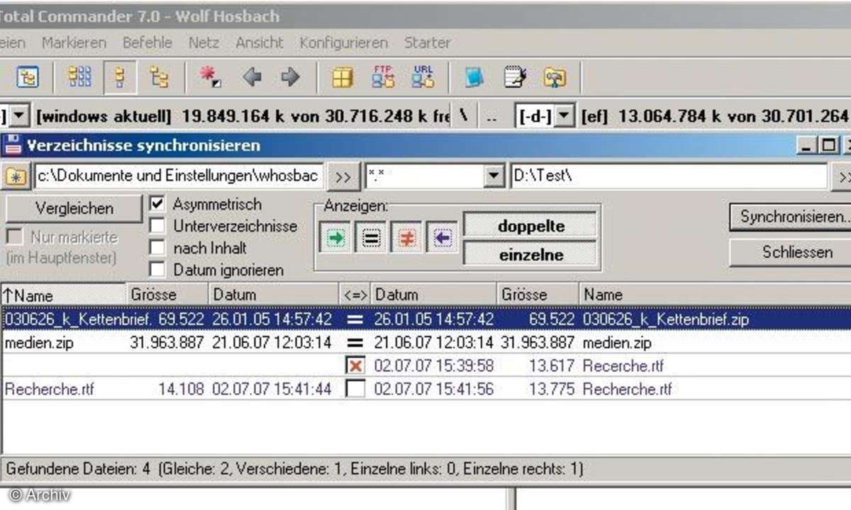 Persönliche Daten synchronisieren