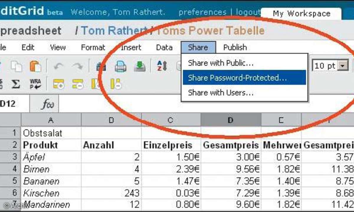 Gratis-Office im Web