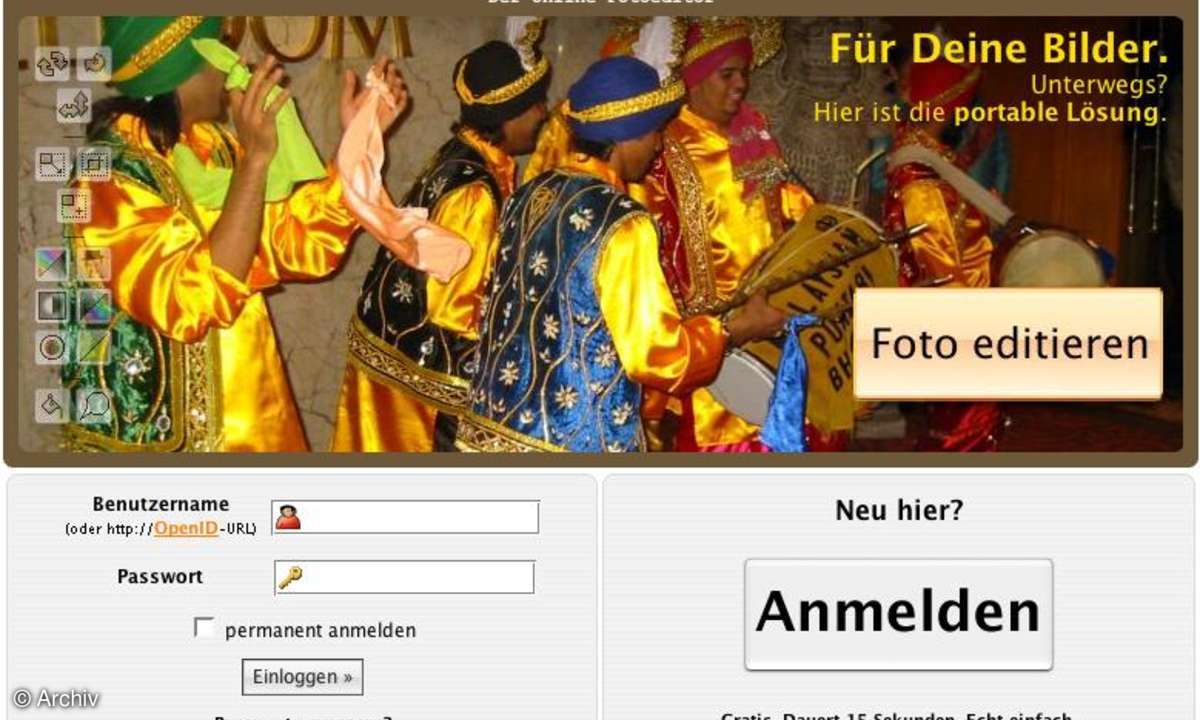 Bildbearbeitung online: Phixr