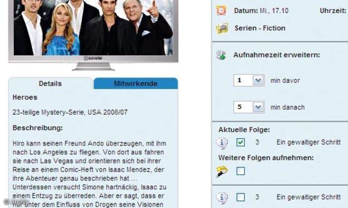 Save.TV - der Videorecorder im Internet