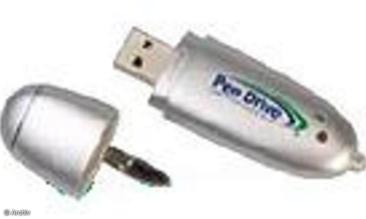 USB-Flash-Drives: 2 GByte = 20 Gramm