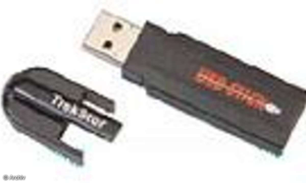 USB-Flash-Drives: 2 GByte = 20 Gramm