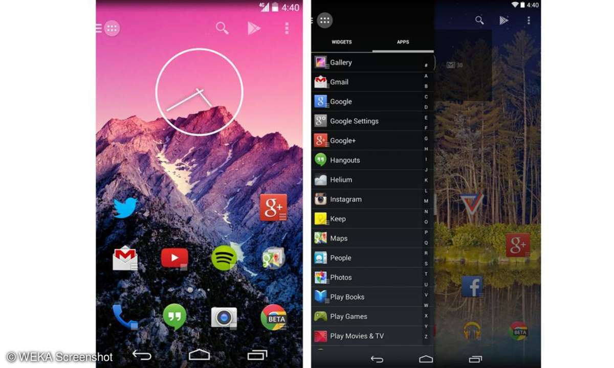 Die Navigation wird beim Action Launcher besonders erleichtert.
