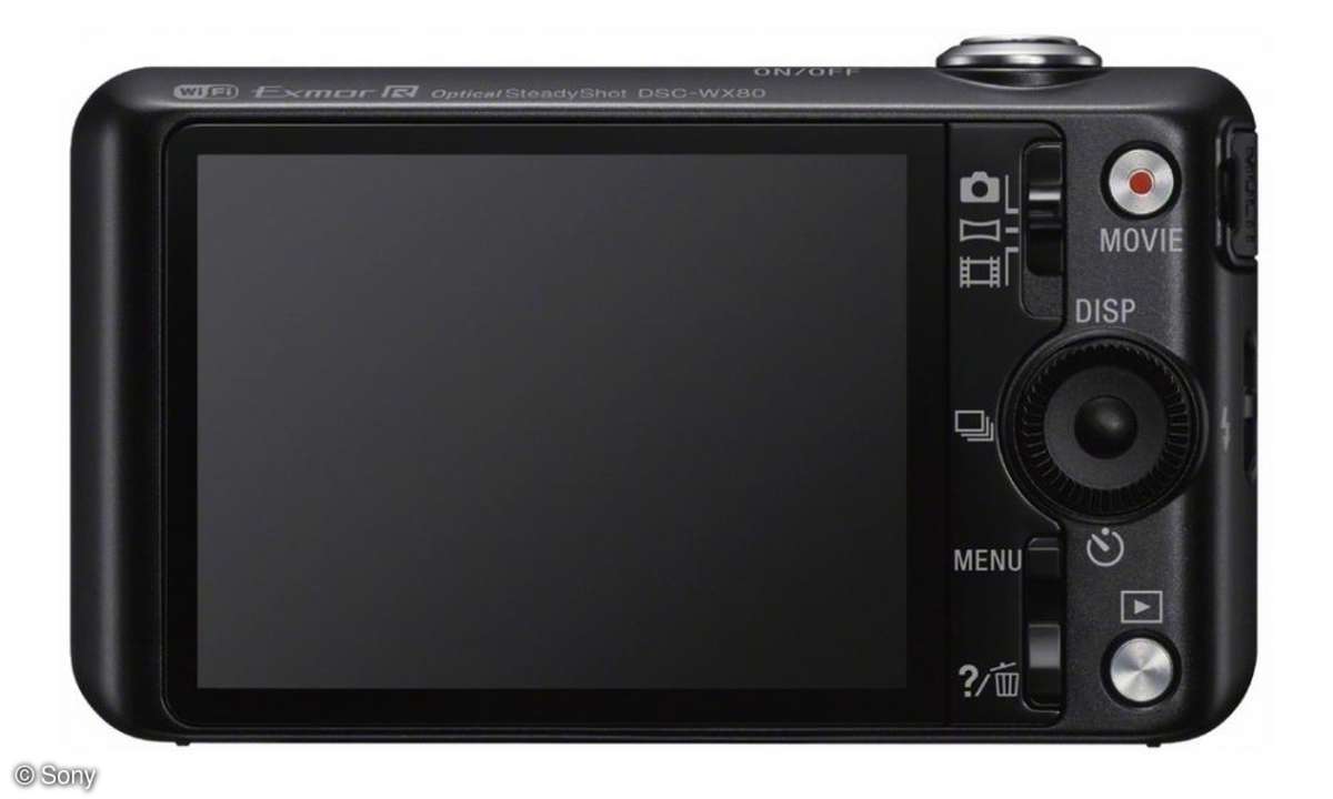 Sony Cybershot DSC-WX80 hinten
