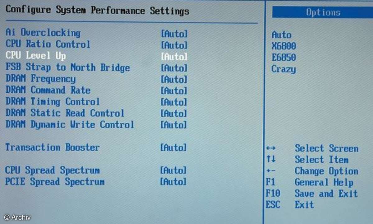 CPU-Leistung im BIOS einstellen