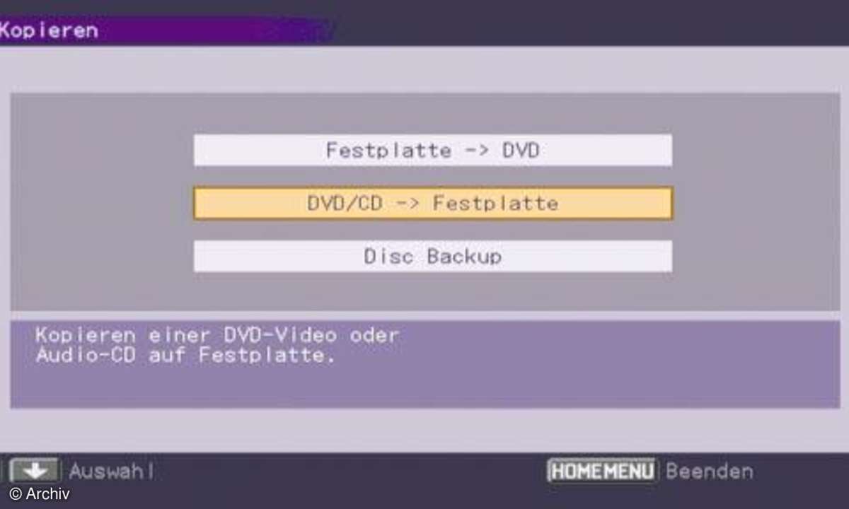 Kopieren von Multimedia-Inhalten