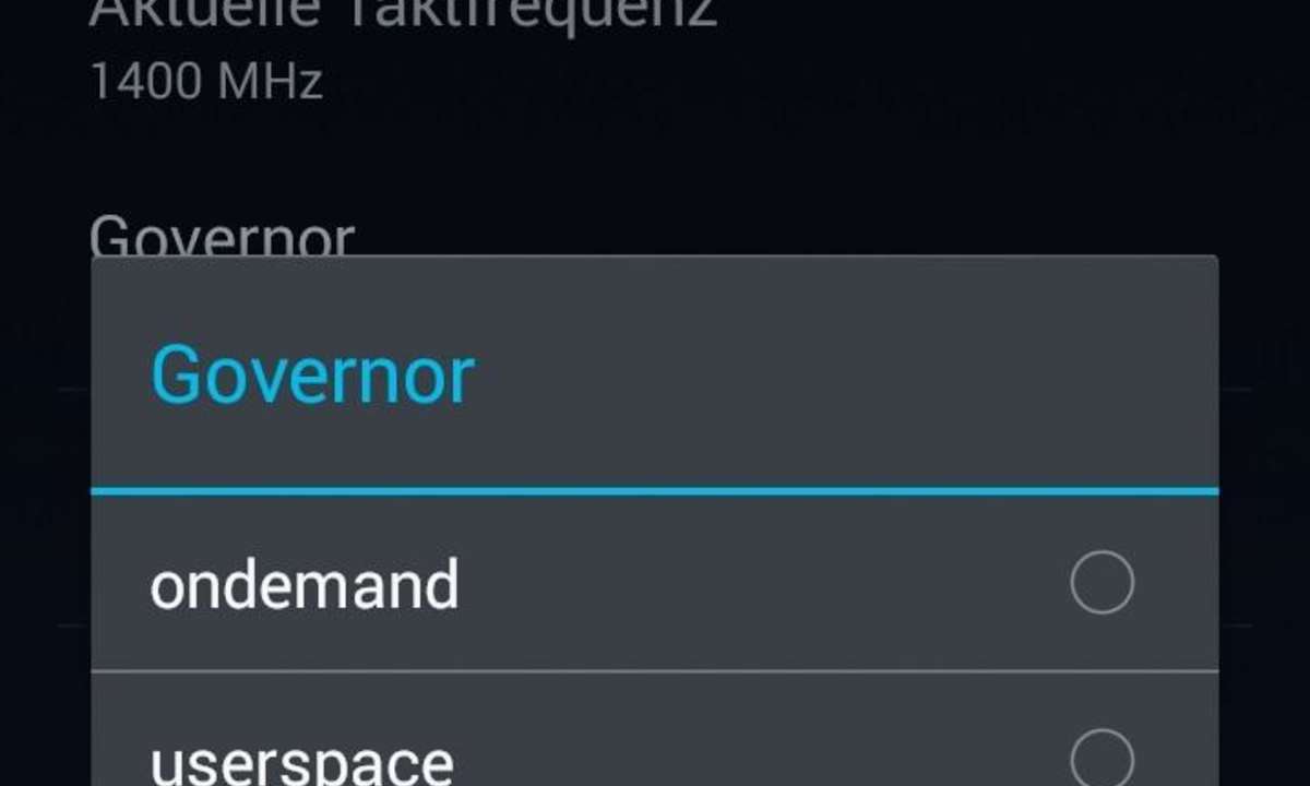 CynanogenMod Tuning-Optionen