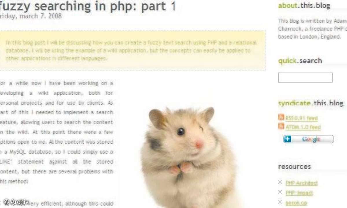 Fuzzy-Suche mit PHP
