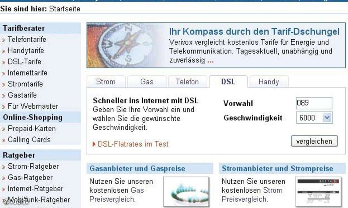 Sparen im Internet