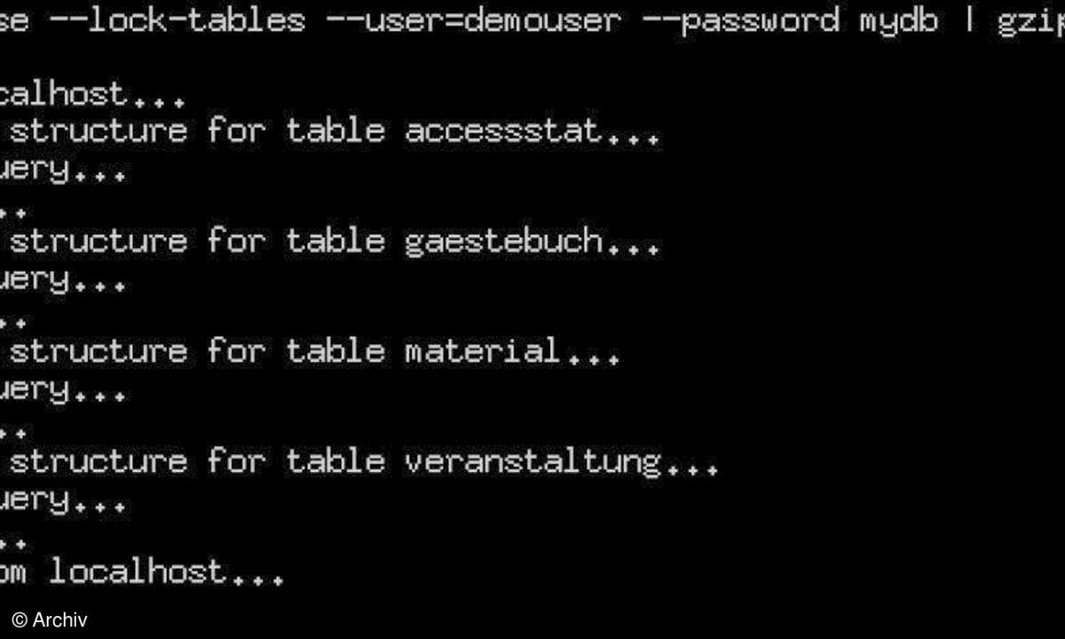 Special MySQL und phpMyAdmin: MySQL
