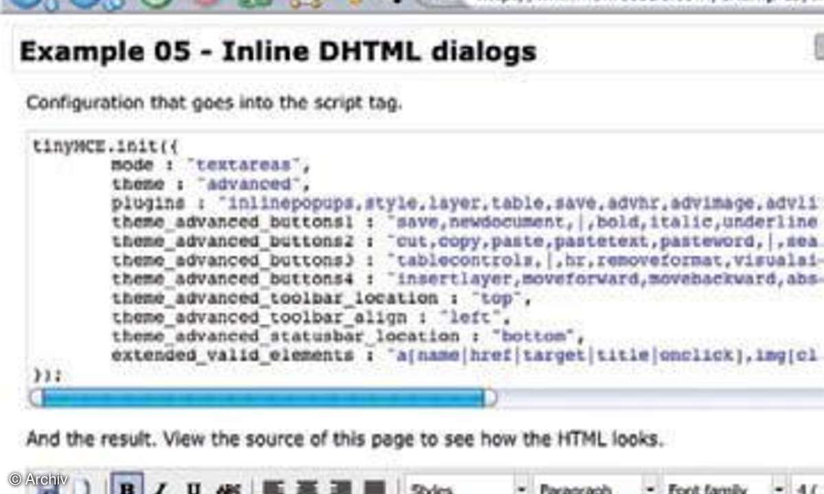 Tiny-MCE in eigenen PHP-Projekten