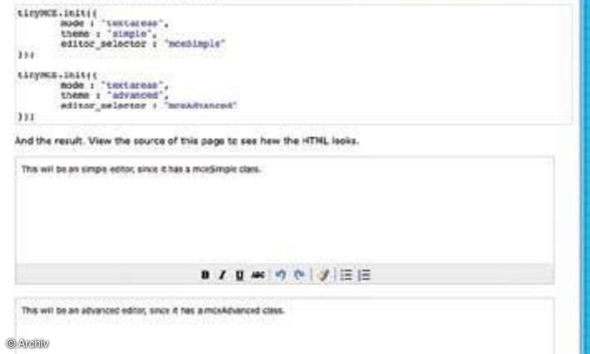 Tiny-MCE in eigenen PHP-Projekten