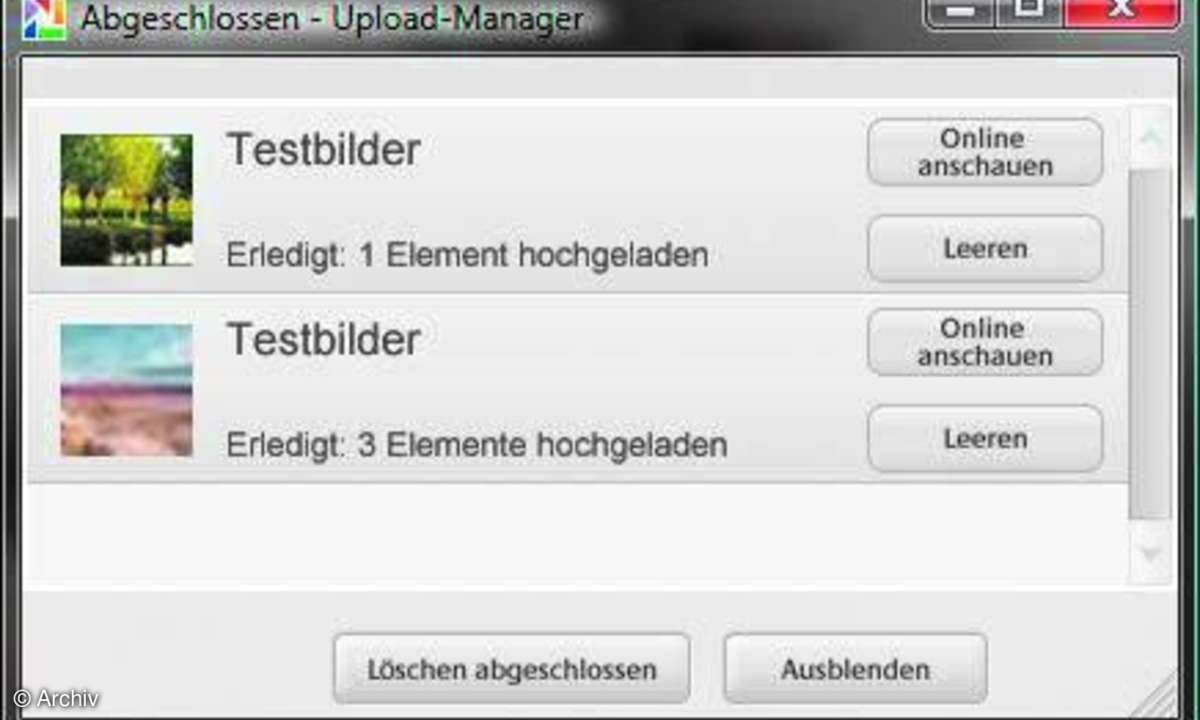 Fotoalben im Web