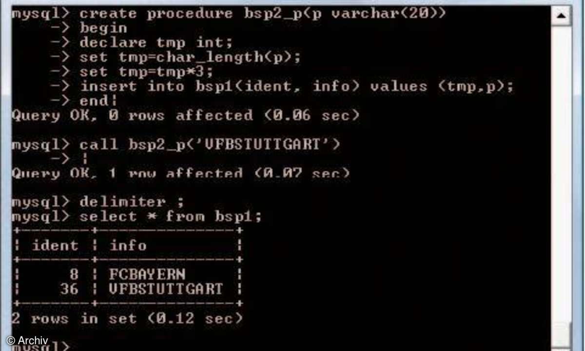 MySQL Stored Procedures