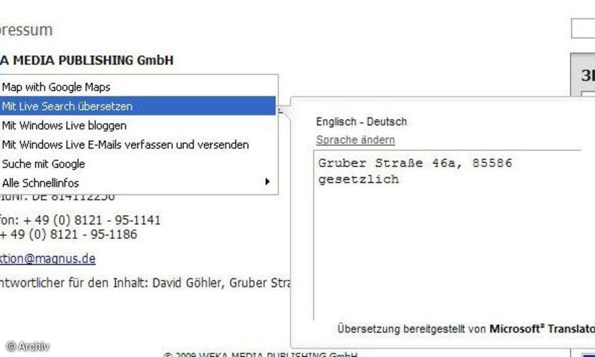 Internet Explorer 8: Schnellinfos