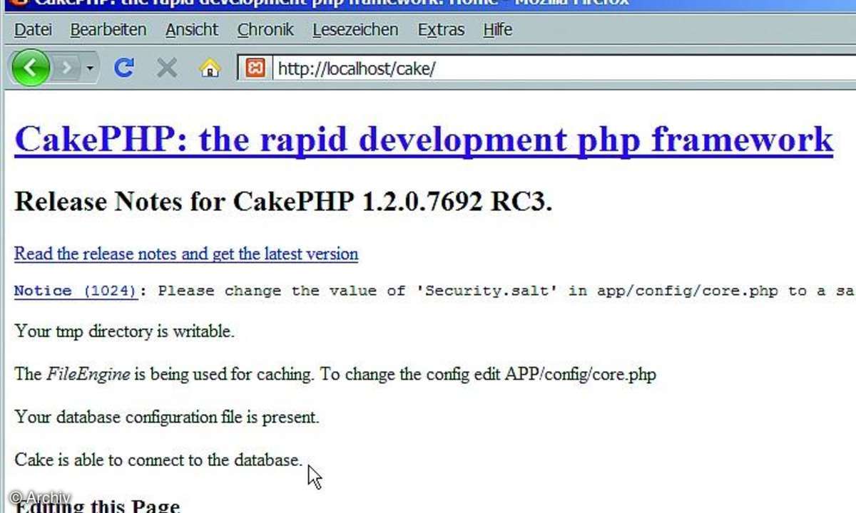 PHP - Frameworks Teil 1 - Cake PHP