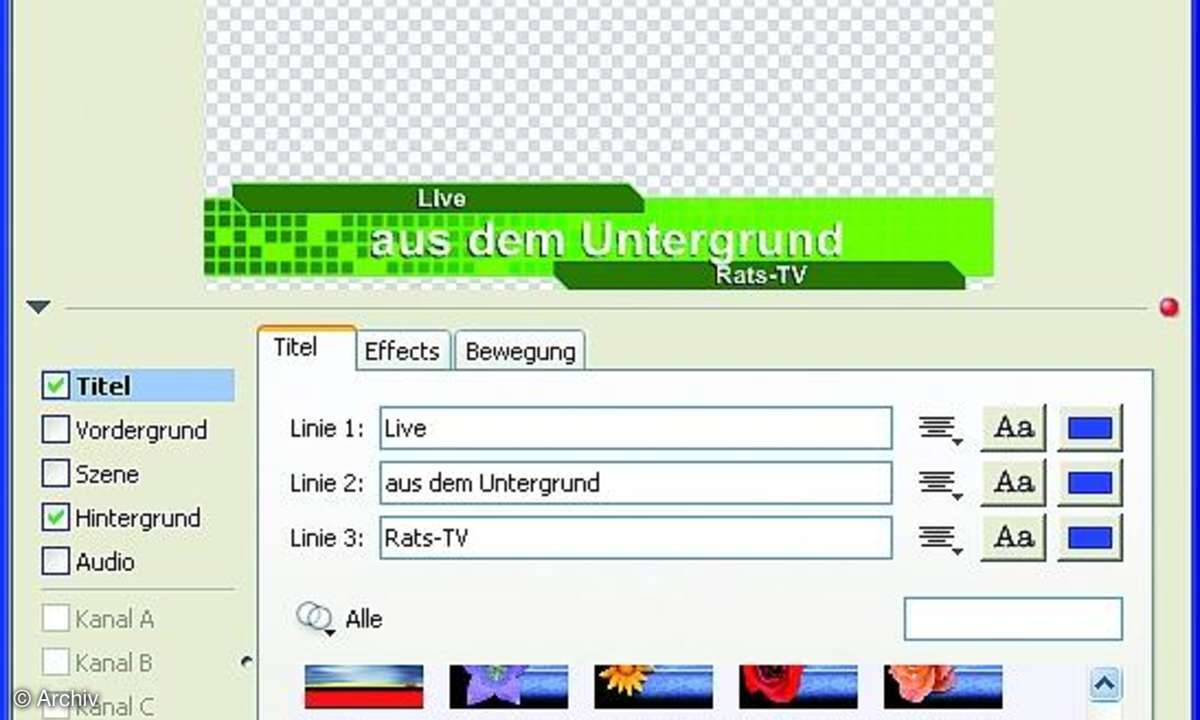 Videobroadcasting fürs Web