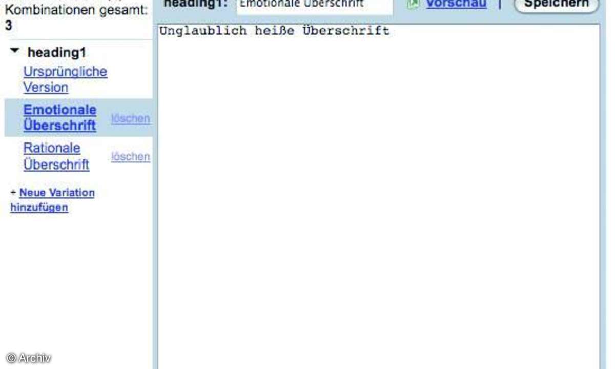 Google Website Optimizer