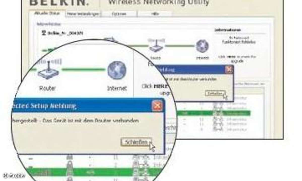 WLAN einrichten per Knopfdruck