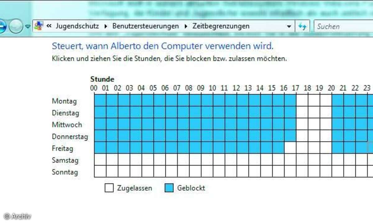 Zeitlimits für Kinder einrichten