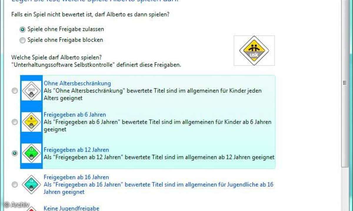 Zeitlimits für Kinder einrichten