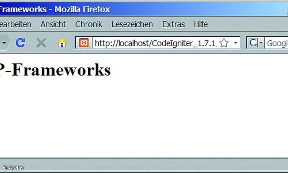 PHP-Frameworks Teil V - Code Igniter