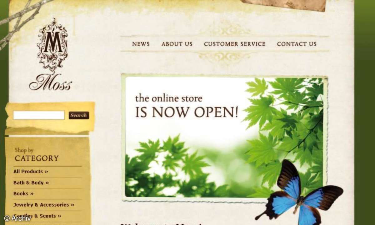 Website im Grunge-Design