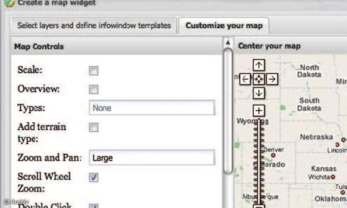 Landkarten-Webservice Mapspread