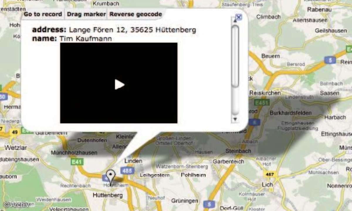 Landkarten-Webservice Mapspread